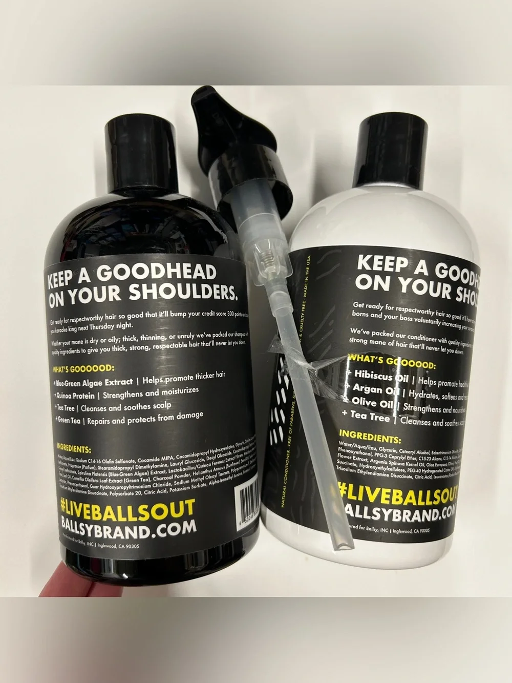 Ballsy Good Head Shampoo & Conditioner NEW NEVER USED 16oz each
